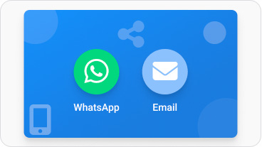 Compartir por WhatsApp y email